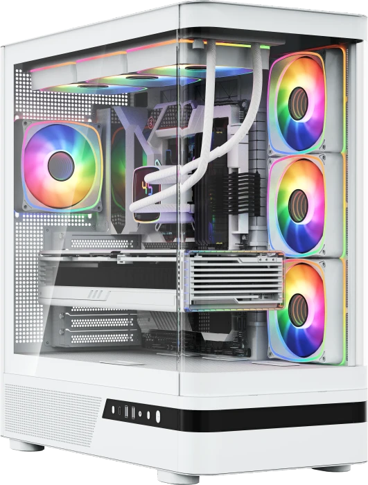 Modecom Volcano AQ100 ARGB White, Glasfenster