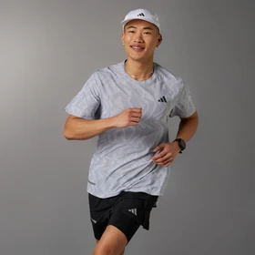adidas Ultimate Heat.RDY Engineered Running Laufshirt kurzarm halo silver (Herren)