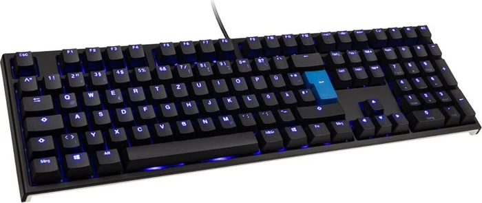 Ducky One 2 Backlit PBT, LEDs blau, schwarz, MX BROWN, USB, DE
