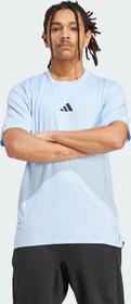 adidas Power 3-Streifen Funktionsshirt kurzarm glow blue (Herren)