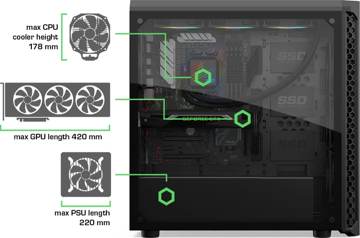 Endorfy SilentiumPC Signum SG7V TG, Glasfenster