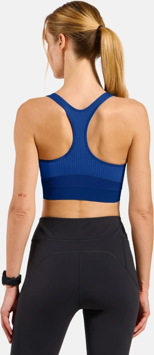 Odlo Seamless High mit Reißverschluss Sport-BH dazzling blue/mazzarine blue (Damen)
