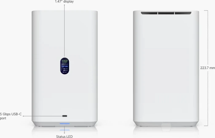 Ubiquiti UNAS 2 weiß, 4GB RAM, 1x RJ-45 2.5GBase-T, 1x USB-C 3.0