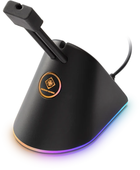 Deltaco Gaming RGB Mouse Bungee, Mauskabelhalterung, schwarz