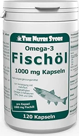 The Nutri Store Omega-3 Fischöl 1000mg Kapseln, 120 Stück