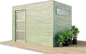 Alpholz Gartenhaus QBS 300x210cm imprägniert natur