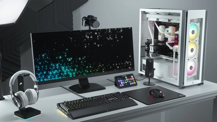 Corsair iCue 7000X RGB, weiß, Glasfenster