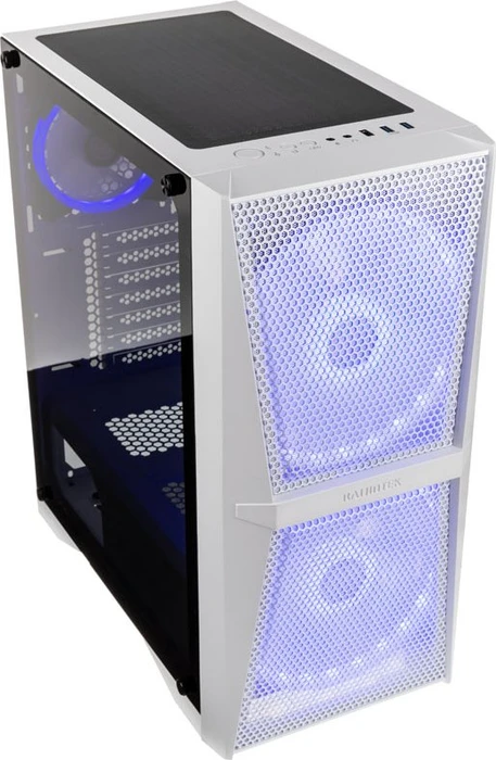 Raijintek Silenos MS Pro, weiß, Glasfenster
