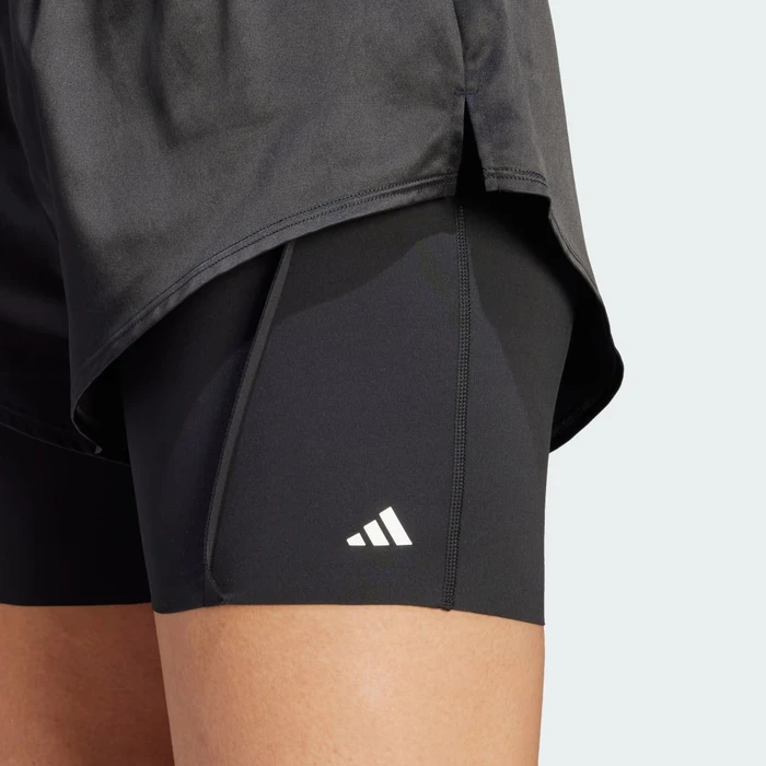 adidas Power Aeroready 2-in-1 Hose kurz schwarz/weiß (Damen)