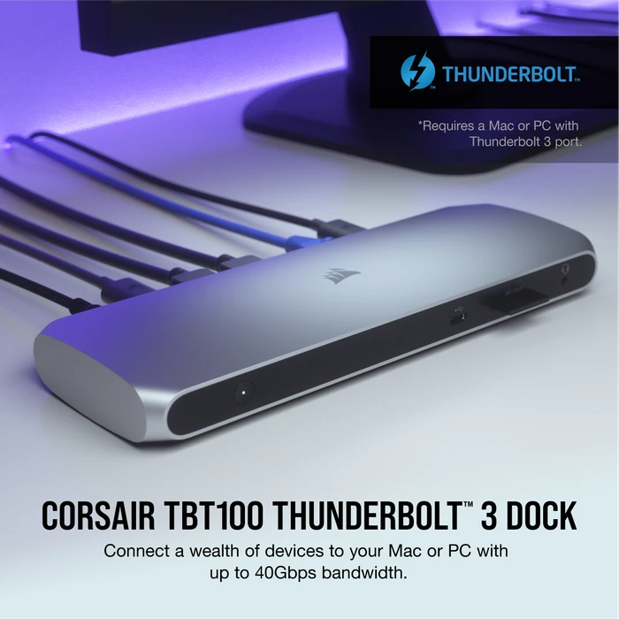 Corsair TBT100 Thunderbolt 3 Dock (2x HDMI), Thunderbolt 3 [Buchse]