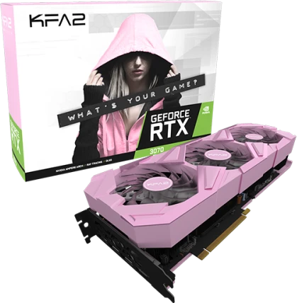KFA2 GeForce RTX 3070 EX Gamer Pink (1-Click OC), 8GB GDDR6, HDMI, 3x DP