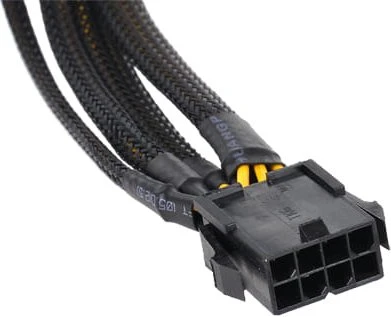 Phobya 8-Pin PCIe auf 2x 6/8-Pin PCIe Adapter, Y-Kabel, 30cm, sleeved, schwarz