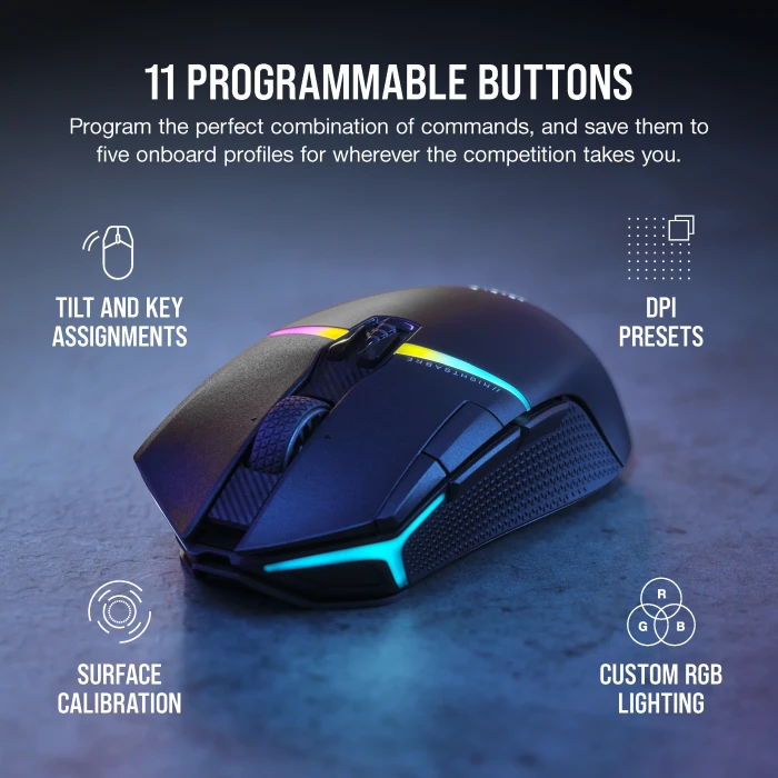 Corsair Gaming Nightsabre Wireless Mouse, USB/Bluetooth