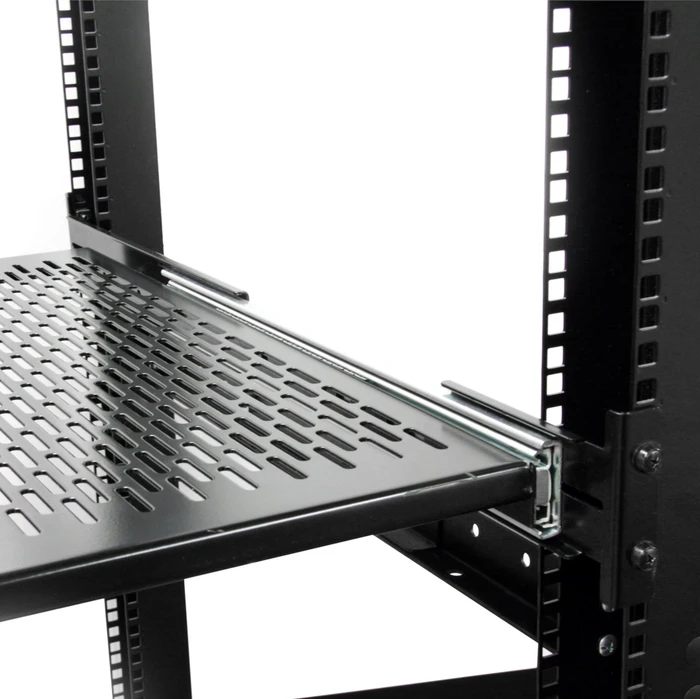 StarTech 19" Schiebefachboden für Server Rack, schwarz, 510mm Einbautiefe, 2HE