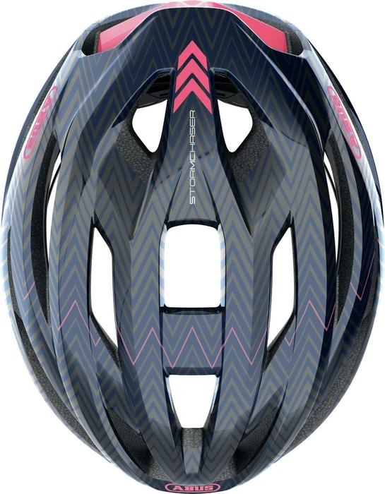 ABUS Stormchaser Helm zigzag blue