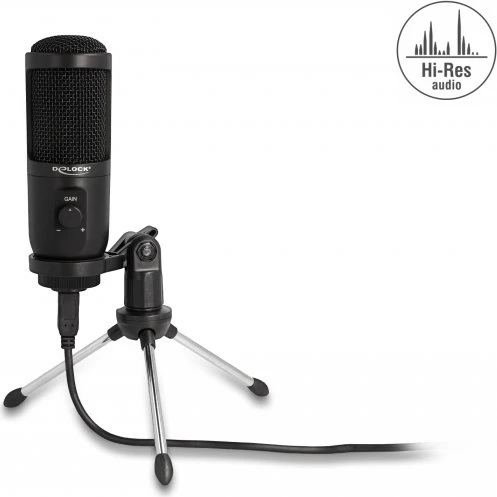 DeLOCK USB Kondensator Mikrofon mit Ständer