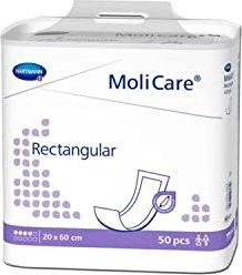 Hartmann MoliCare Rectangular 4 Tropfen Hygieneeinlage, 20x60cm, 50 Stück