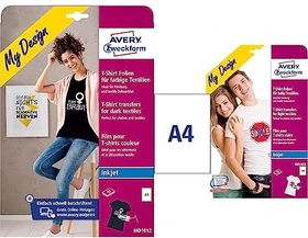 Avery-Zweckform helle Textilien Transferfolie weiß, A4, 10 Blatt