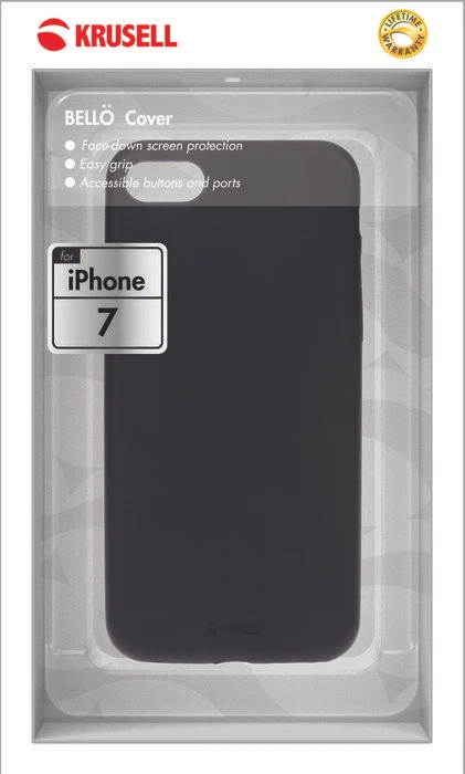 Krusell Bellö Cover für Apple iPhone 7 schwarz