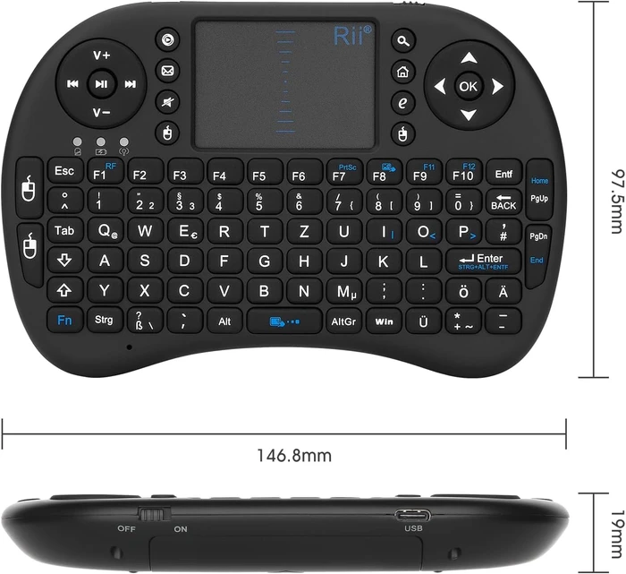 Riitek Rii i8 Mini (Rev 1.2), USB, DE