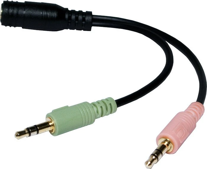 LogiLink Audio Klinken Adapter, 3.5mm Buchse auf 2x 3.5mm Stecker