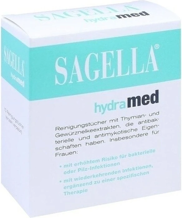 Sagella Hydramed Intim Reinigungstücher, 10 Stück