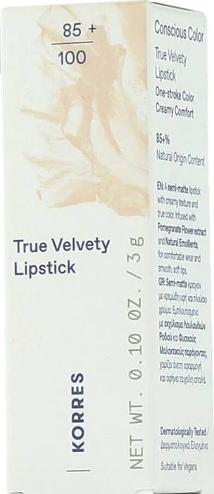 Korres True Velvety Lipstick 23 rosewood, 3g