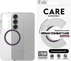 PanzerGlass Care Flagship Case Urban Combat Magnetic Qi für Samsung Galaxy S25+ transparent/violett