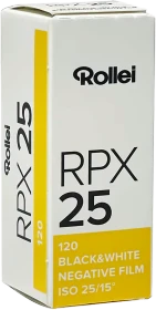Rollei RPX 25 120 SW-Negativfilm ISO 25/15°