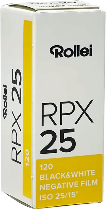 Rollei RPX 25 120 SW-Negativfilm ISO 25/15°
