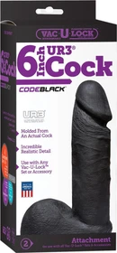 Doc Johnson Vac-U-Lock Code Black 6" UR3
