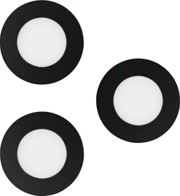 Eglo Fueva.z LED Einbauleuchte schwarz, 3 Stück