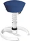 Aeris Swopper New Edition Bürohocker mit Gleitern, Feder Standard, Gestell Alu weiß, Bezug Mikrofaser Comfort blau Vorschaubild