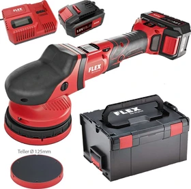 Flex XCE 8 125 18.0-EC/5.0 Set Akku-Exzenterpolierer inkl. L-Boxx + 2 Akkus 5.0Ah