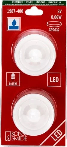 Konstsmide Echtwachskerze 4cm blau LED warmweiß, 2 Stück