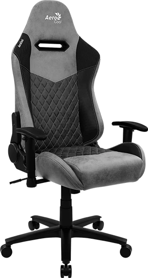 AeroCool Duke AeroSuede Gamingstuhl, schwarz/grau