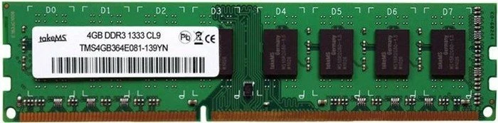takeMS UDIMM 4GB, DDR3-1333, CL8-8-8-24