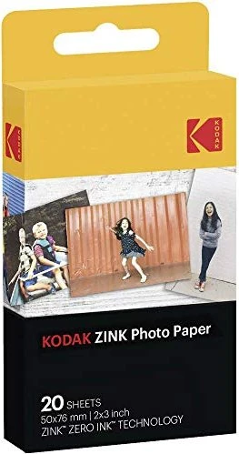 Kodak ZINK Fotopapier weiß, 50x76mm, 20 Blatt