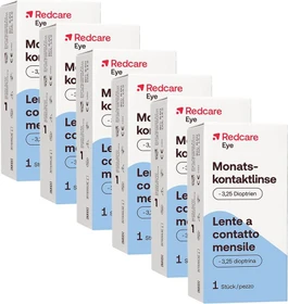 Redcare Monatskontaktlinse, -3.25 Dioptrien, 6 Stück