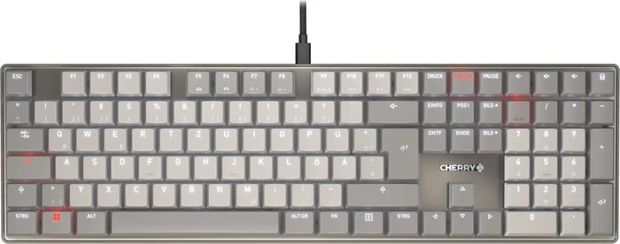 Cherry KC 500 MX LP, warm grey, MX LOW PROFILE 2.0 IVORY, USB, DE