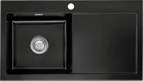 systemceram Mera 90 F Einbau Becken links nigra