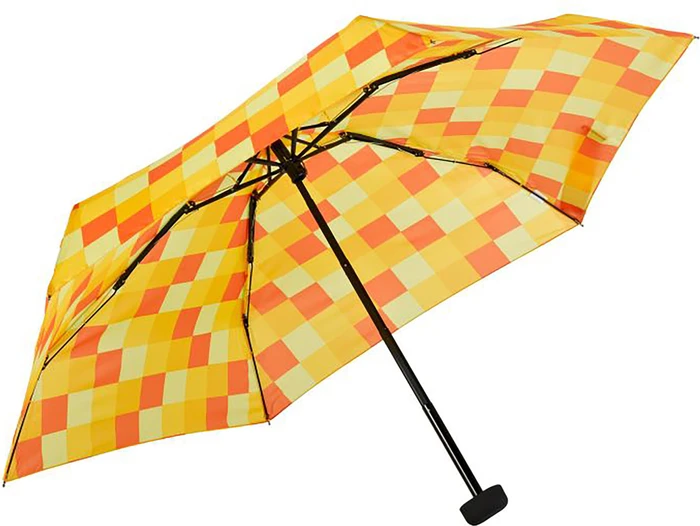 EuroSchirm Dainty Schirm gelb/orange kariert
