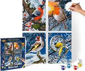 Schipper Arts & Crafts Malen nach Zahlen Wintervögel