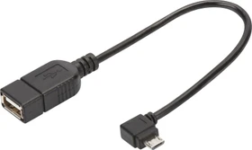 Digitus USB 2.0 Kabel Micro-B/A-Buchse, 0.2m (AK-300313-002-S)