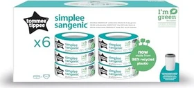 Tommee Tippee Sangenic Nachfüllkassette für Windeltwister, 6 Stück