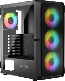 Logic Concept Portos ARGB Midi Black, Glasfenster (AT-PORTOS-10-0000000-0002)