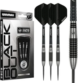 Winmau Blackout Torpedo Steeltip Dartpfeil Set 26g