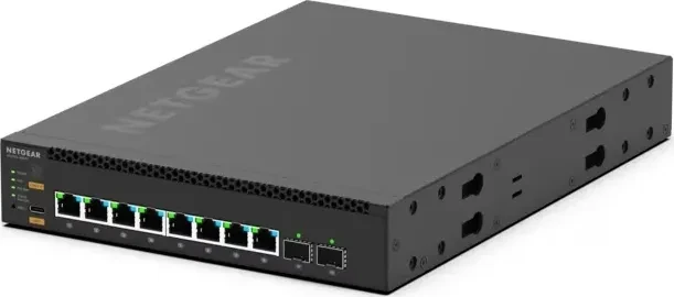 Netgear AVoIP M4350 Desktop 2.5G Managed Switch, 8x RJ-45, 2x SFP28, 119W PoE++