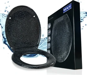 Wenko Ottana WC-Sitz mit Absenkautomatik grau, granit