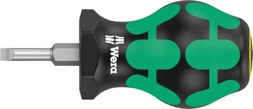 Wera Kraftform Plus Serie 300 335 Stubby Schlitz Schraubendreher, 4x25mm